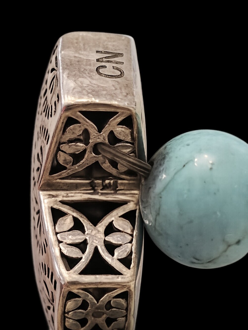 Silpada 925 Sterling Silver Triple Strand Turquoise Beaded Bracelet. - Picture 6 of 8